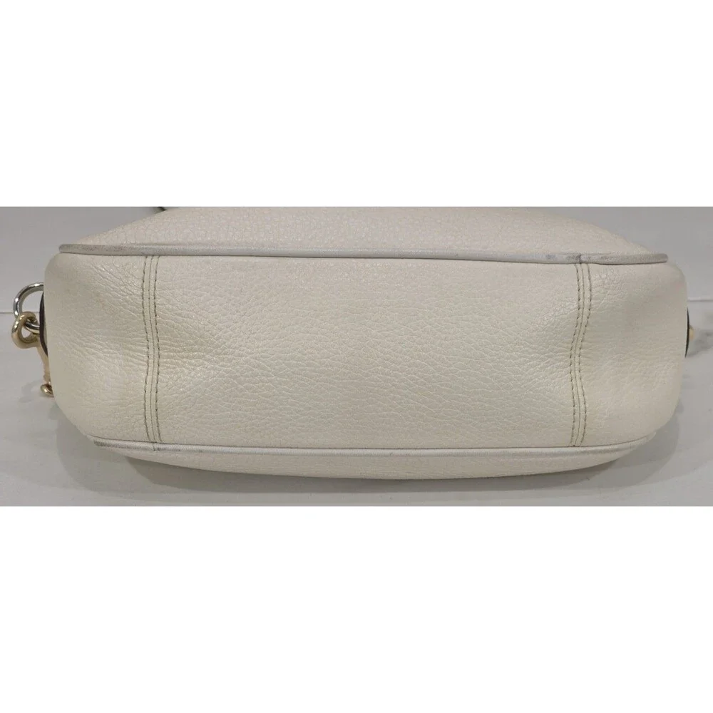 Coach Isla Small Leather Crossbody Bag Ivory Bow Chain Strap Coquette Preppy - Picture 8 of 15